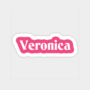 Name Veronica Deneane Font White Sticker